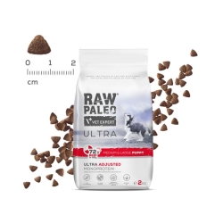RAW PALEO ULTRA BEEF PUPPY MEDIUM/LARGE - sucha karma z wołowiną dla szczeniąt ras średnich i dużych 2kg